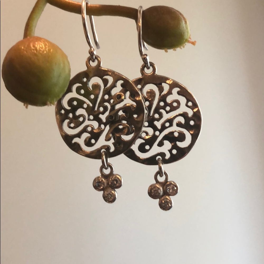 Silpada Sterling Silver & CZ Earrings - Picture 4 of 8
